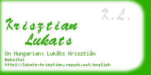 krisztian lukats business card